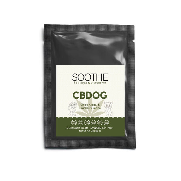 CBDog Chicken, Rice & Cranberry Pet Treats 5 Pack