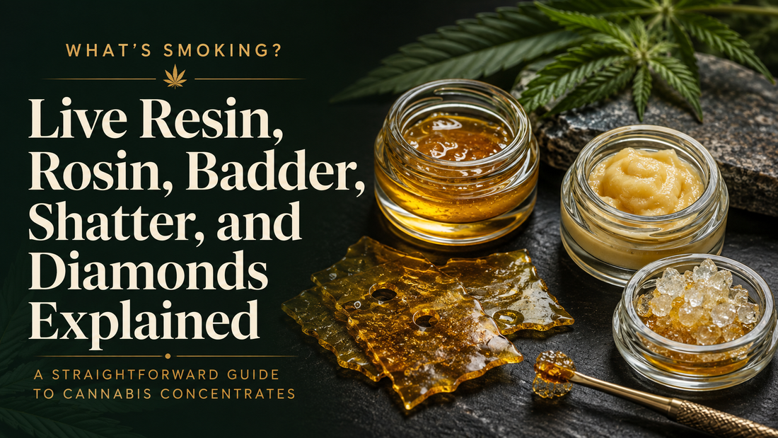 Live Resin, Rosin, Badder, Shatter, and Diamonds Explained