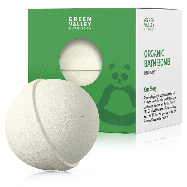 CBD Organic Bath Bombs: Peppermint & Green Tea