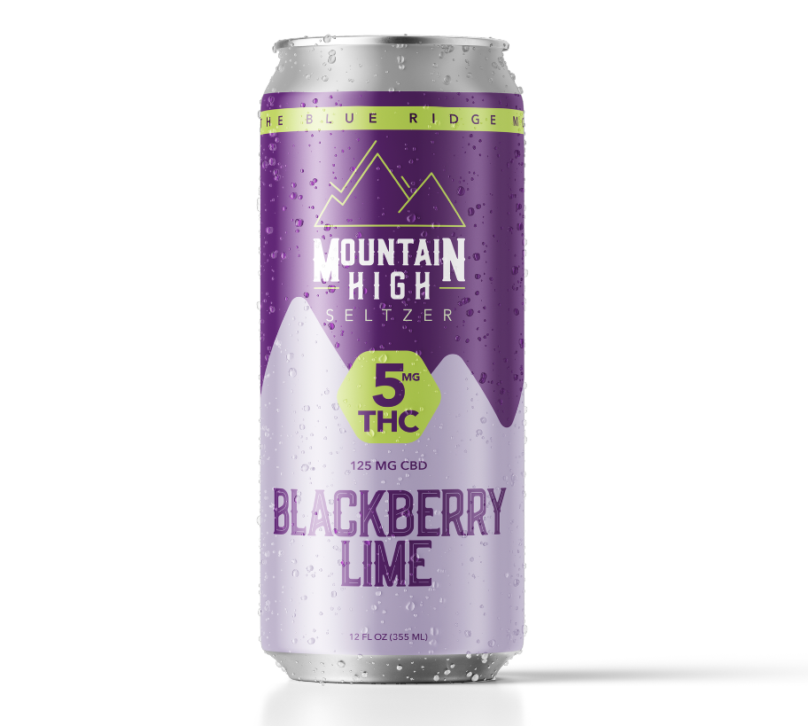 Mountain High Seltzer: 5mg Blackberry Lime