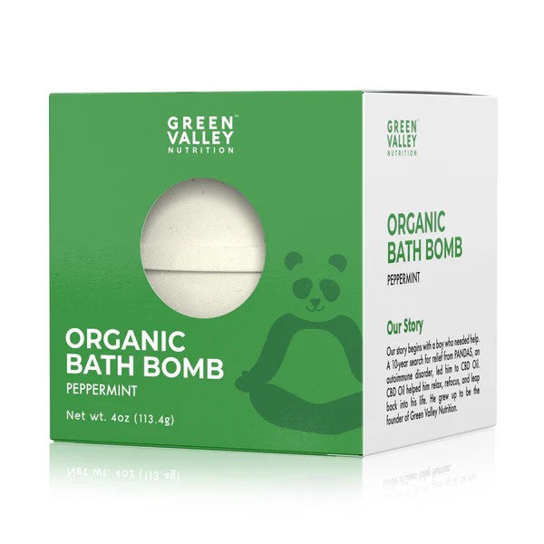 CBD Organic Bath Bombs: Peppermint & Green Tea