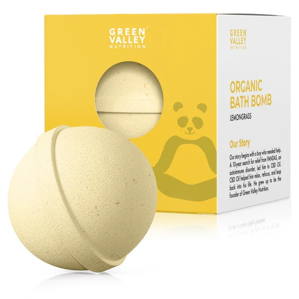 CBD Organic Bath Bombs: Lemongrass & Turmeric