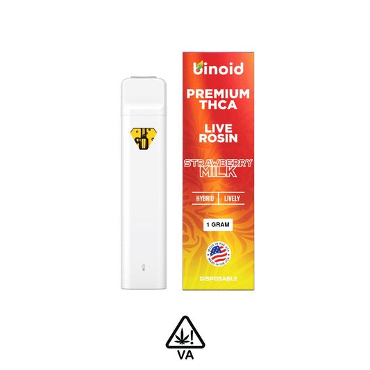 Binoid One Gram THC-A Disposable Vapes: Strawberry Milk Hybrid